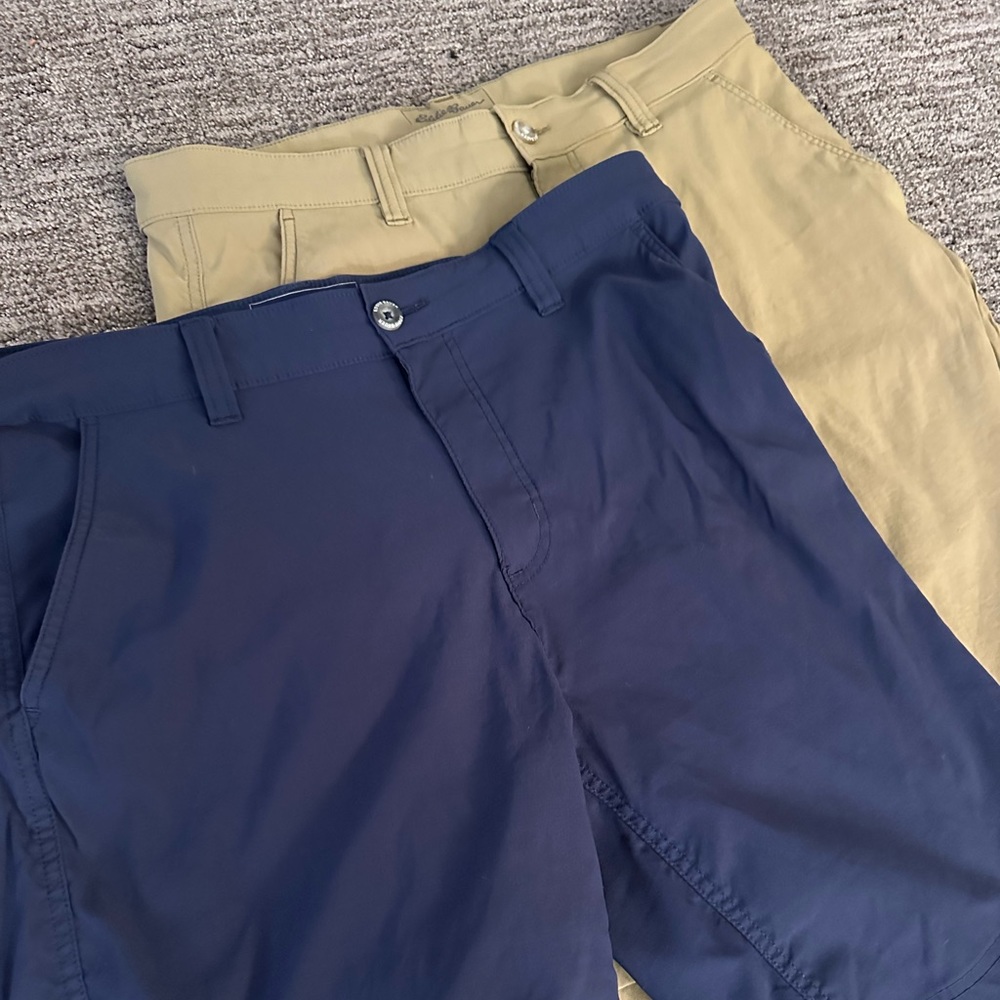 Eddie Bauer Travex shorts. Worn but in great condition. Sweat wicking.